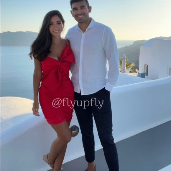 Zara bow ruched red dress,Valentine’s Day - Picture 3 of 16